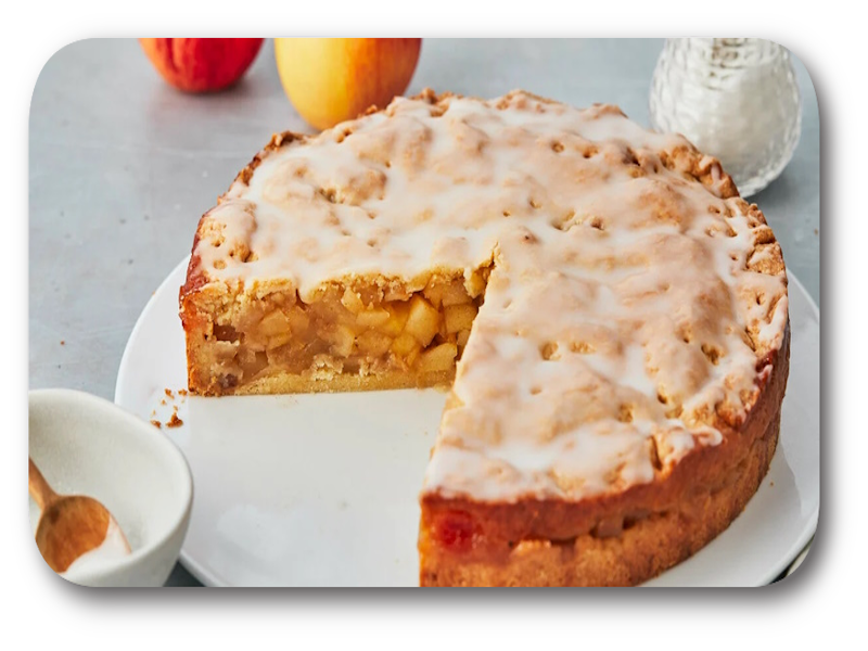 gedeckte apfelkuchen